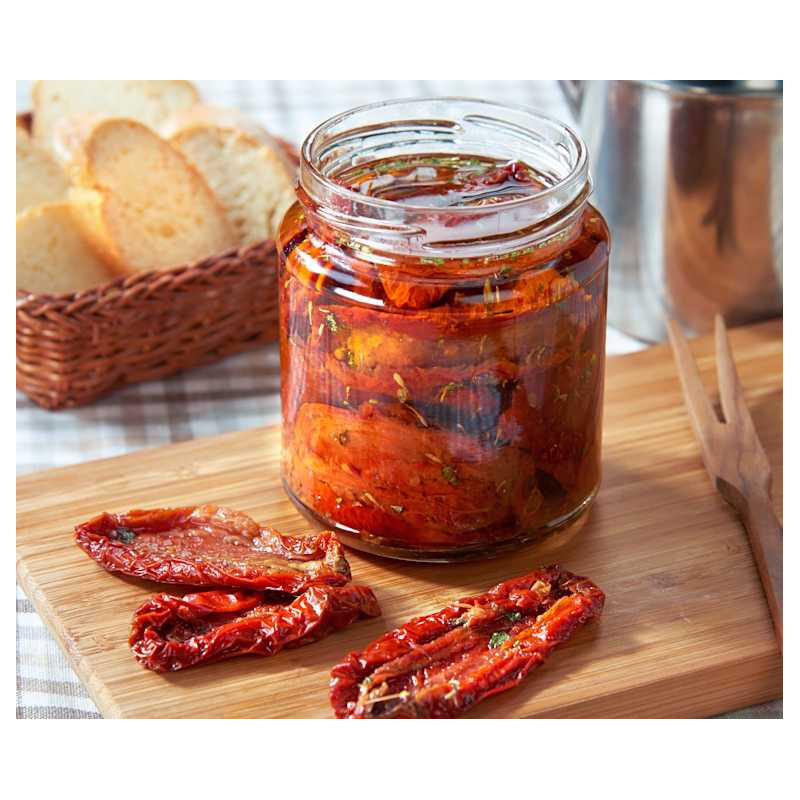 Saulėje džiovinti pomidorai aliejuje (Stiklainis)