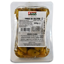 Žalios alyvuogės Tris Satos be kauliukų (200 g.)