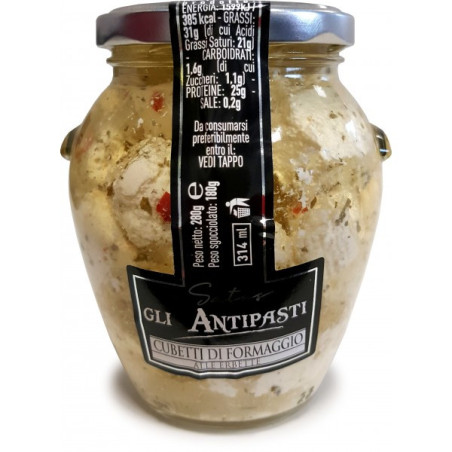 Sūrio kubeliai aliejuje